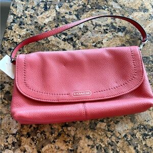 Coach Coral Leather Shoulder Bag